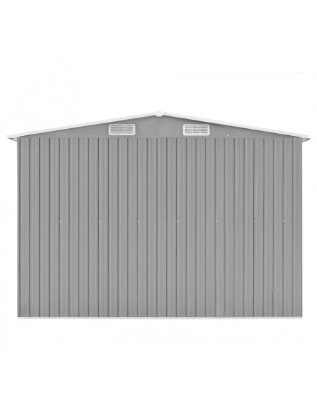 Casetta da Giardino 257x392x181 cm in Metallo Grigio