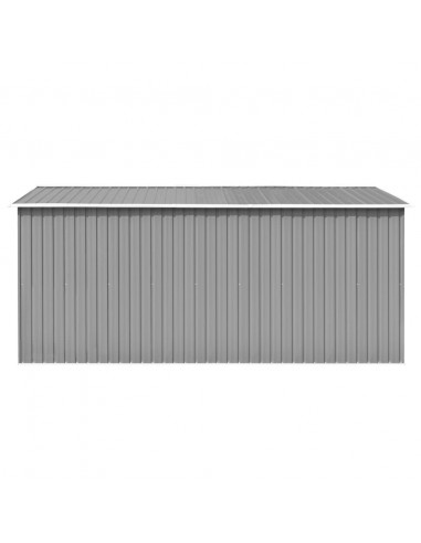 Casetta da Giardino 257x392x181 cm in Metallo Grigio