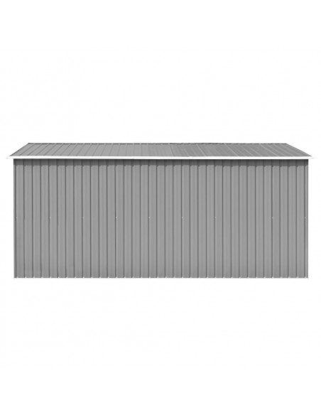 Casetta da Giardino 257x392x181 cm in Metallo Grigio