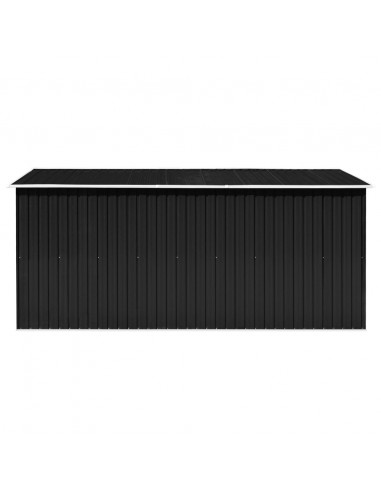Casetta da Giardino 257x392x181 cm in Metallo Antracite