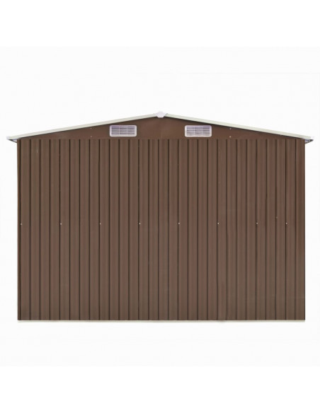 Casetta da Giardino 257x392x181 cm in Metallo Marrone