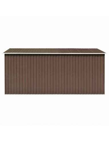 Casetta da Giardino 257x392x181 cm in Metallo Marrone