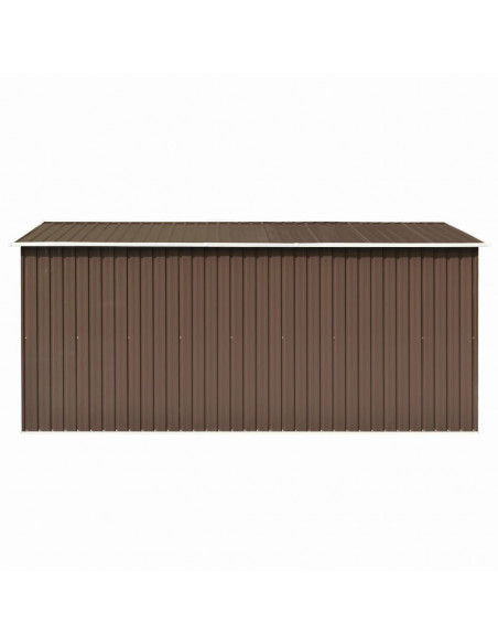 Casetta da Giardino 257x392x181 cm in Metallo Marrone