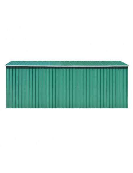 Casetta da Giardino 257x489x181 cm in Metallo Verde