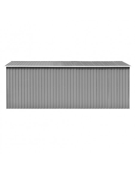 Casetta da Giardino 257x489x181 cm in Metallo Grigio