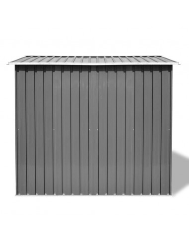 Capanno per Attrezzi in Metallo Grigio 257x205x178 cm