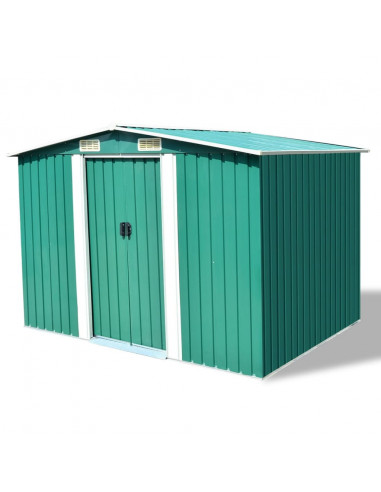 Capanno per Attrezzi in Metallo Verde 257x205x178 cm