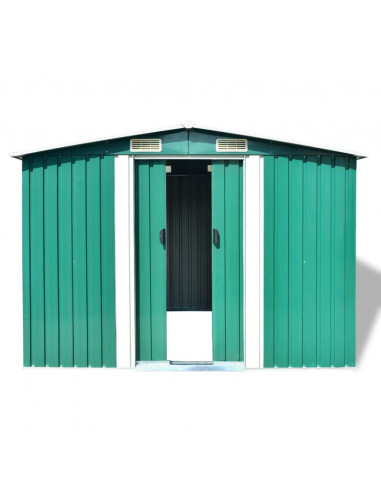 Capanno per Attrezzi in Metallo Verde 257x205x178 cm