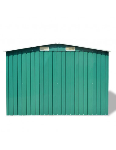 Capanno per Attrezzi in Metallo Verde 257x205x178 cm