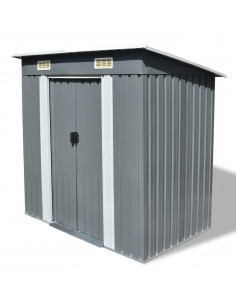 Capanno da Giardino Grigio Metallo 2