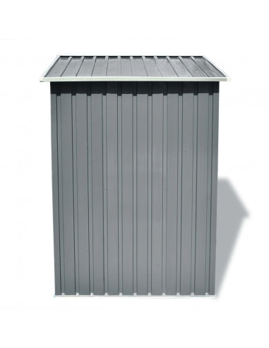 Capanno per Attrezzi in Metallo Grigio 204x132x186 cm