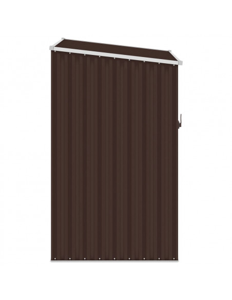 Capanno da Giardino Marrone 87x98x159 cm in Acciaio Zincato