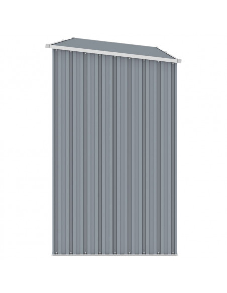 Capanno per Legna Grigio 245x98x159 cm in Acciaio Zincato