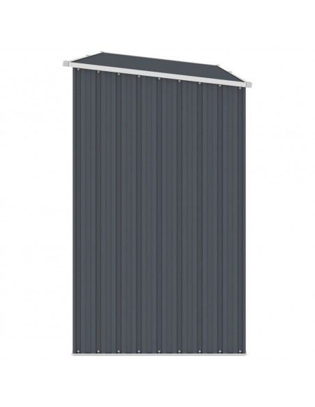 Capanno per Legna Antracite 245x98x159 cm in Acciaio Zincato
