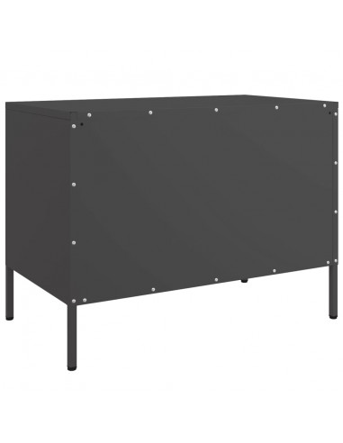 Mobile TV Nero 68x39x50,5 cm in Acciaio