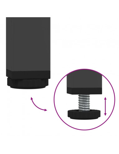 Mobile TV Nero 68x39x50,5 cm in Acciaio