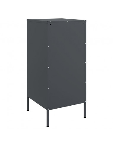 Credenze 2pz Antracite 36x39x79 cm in Acciaio Laminato a Freddo