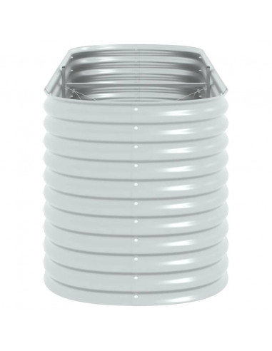 Letto Rialzato Giardino 240x80x81 cm in Acciaio Zincato Argento