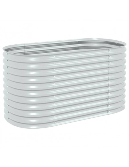 Letto Rialzato Giardino 160x80x81 cm in Acciaio Zincato Argento