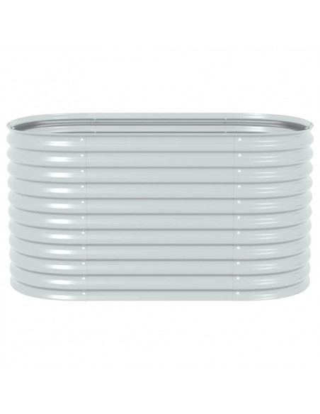 Letto Rialzato Giardino 160x80x81 cm in Acciaio Zincato Argento
