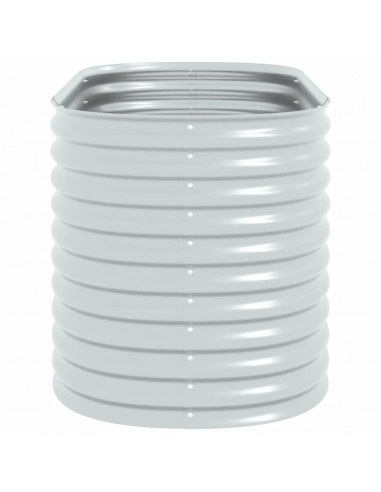 Letto Rialzato Giardino 160x80x81 cm in Acciaio Zincato Argento