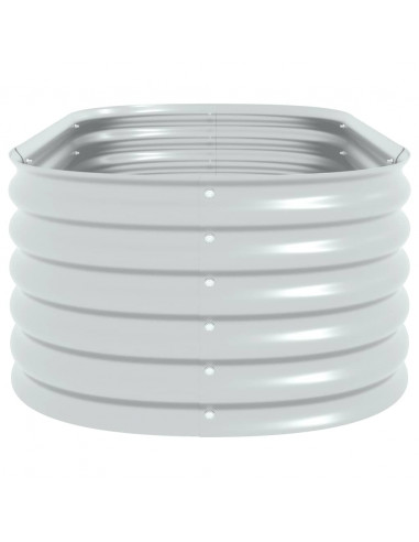 Letto Rialzato Giardino 160x80x44 cm in Acciaio Zincato Argento
