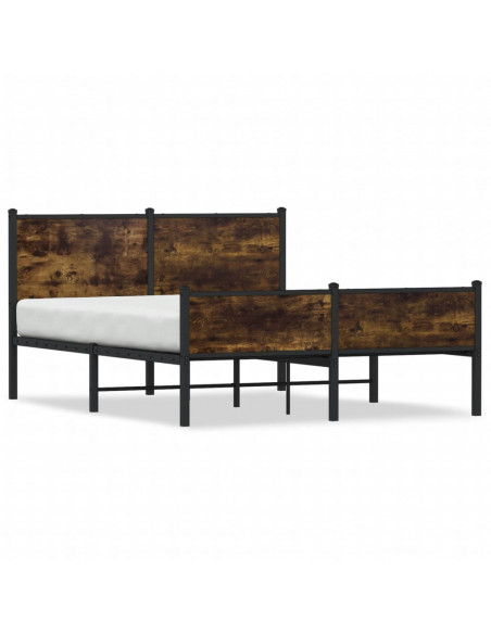 Giroletto senza Materaso in Metallo Rovere Fumo 150x200 cm