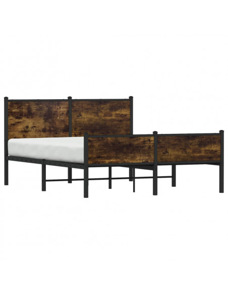 Giroletto senza Materaso in Metallo Rovere Fumo 150x200 cm