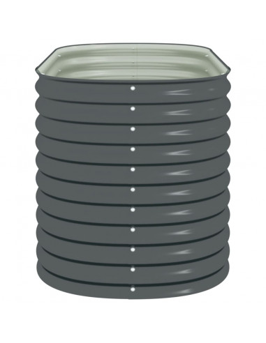 Letto Rialzato Giardino 160x80x81 cm in Acciaio Zincato Grigio