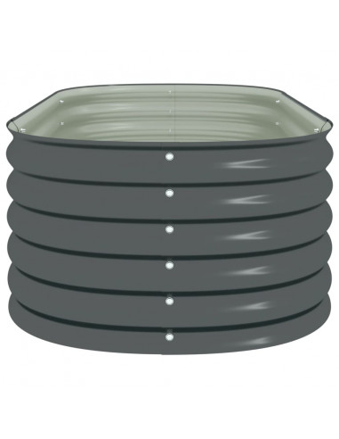 Letto Rialzato Giardino 160x80x44 cm in Acciaio Zincato Grigio