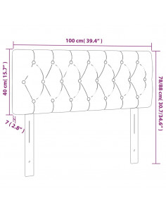 Testiera a LED Blu 100x7x78/88 cm in Tessuto