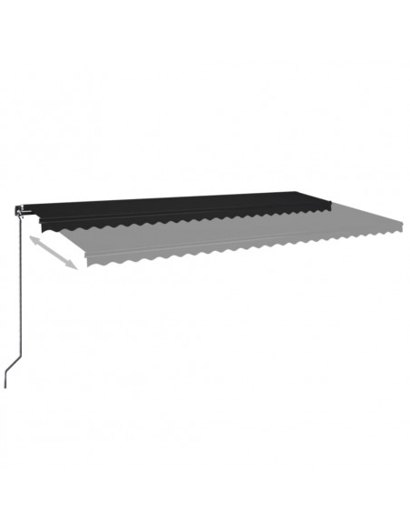 Tenda da Sole Retrattile Manuale 600x350 cm Antracite