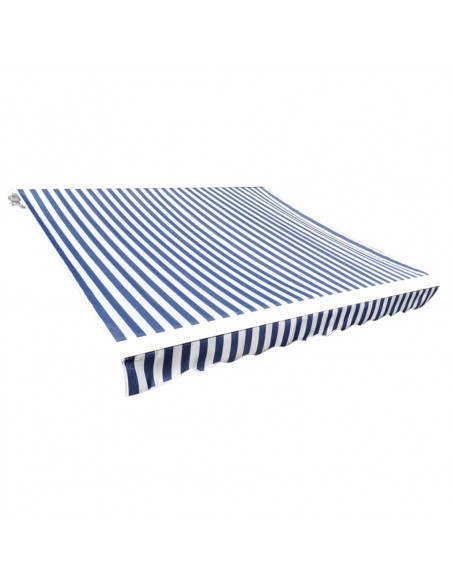Tenda Parasole in Tela Blu e Bianco 6x3m (Telaio non Incluso)