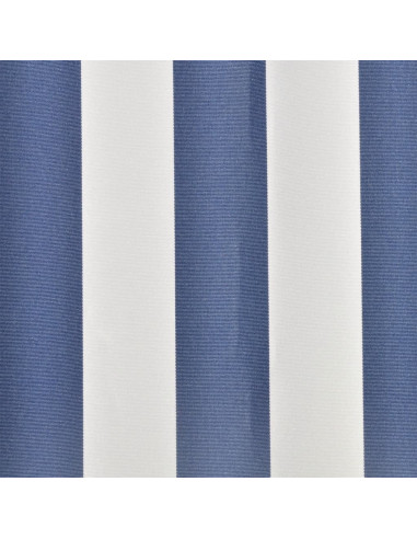 Tenda Parasole in Tela Blu e Bianco 6x3m (Telaio non Incluso)