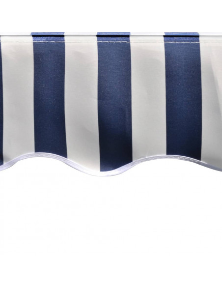 Tenda Parasole in Tela Blu e Bianco 6x3m (Telaio non Incluso)