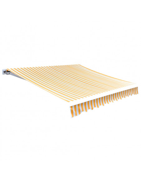 Tendone Parasole in Tela Arancione e Bianco 450x300 cm