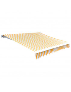 Tendone Parasole in Tela Arancione e Bianco 500x300 cm 2