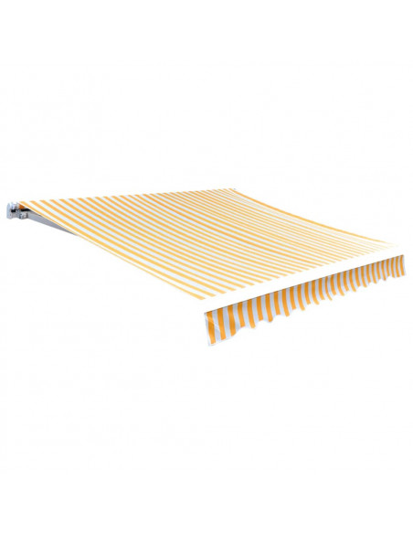 Tendone Parasole in Tela Arancione e Bianco 500x300 cm
