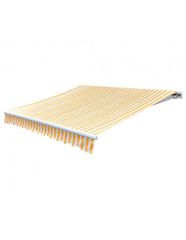 Tendone Parasole in Tela Arancione e Bianco 500x300 cm