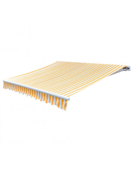 Tendone Parasole in Tela Arancione e Bianco 500x300 cm