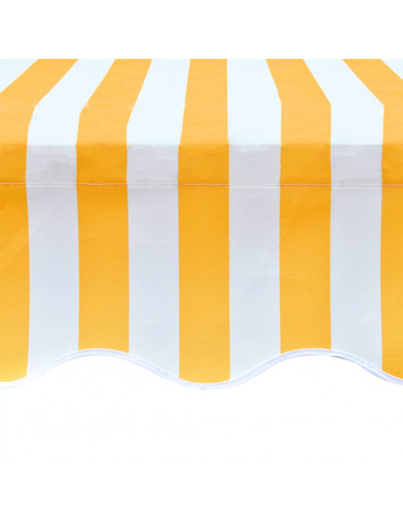 Tendone Parasole in Tela Arancione e Bianco 500x300 cm