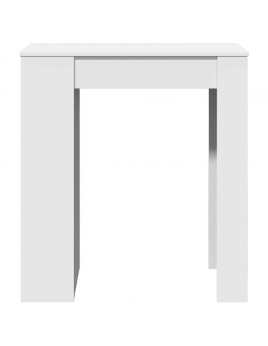 Tavolo Bar con Rastrelliera Bianco 95x47x103,5 cm Multistrato
