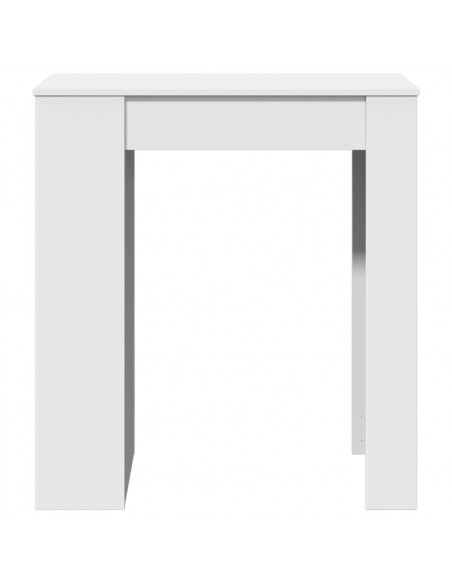 Tavolo Bar con Rastrelliera Bianco 95x47x103,5 cm Multistrato
