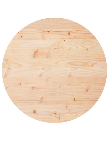Piano Tavolo Rotondo Ø60x3 cm in Legno Massello di Pino