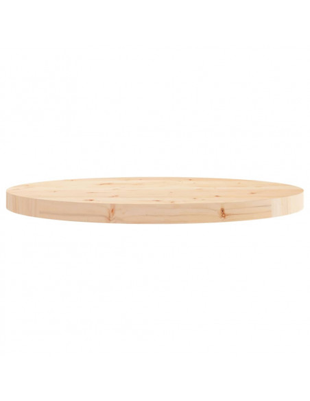 Piano Tavolo Rotondo Ø60x3 cm in Legno Massello di Pino