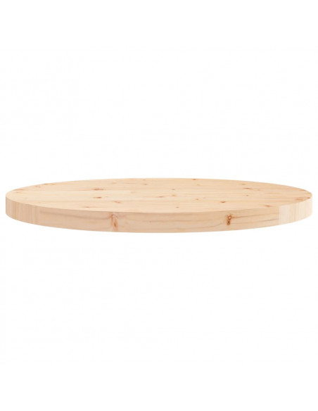 Piano Tavolo Rotondo Ø60x3 cm in Legno Massello di Pino
