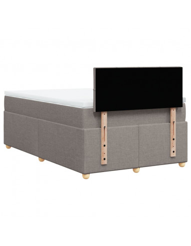 Giroletto a Molle con Materasso Tortora 120x200 cm in Tessuto