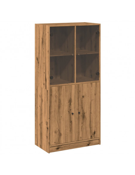 Credenza con Ante Rovere Artigianale 68x37x142 cm Multistrato