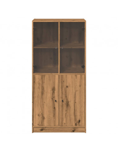 Credenza con Ante Rovere Artigianale 68x37x142 cm Multistrato