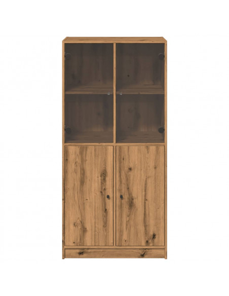 Credenza con Ante Rovere Artigianale 68x37x142 cm Multistrato